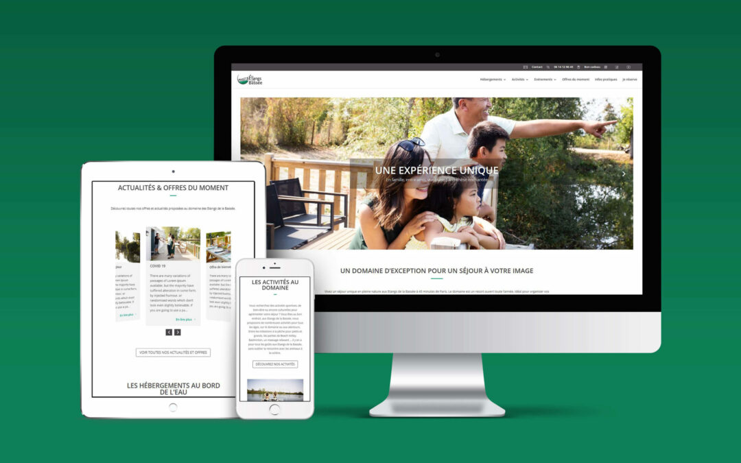 Réalisation du nouveau site internet des Etangs de la Bassée